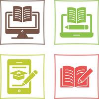 Digital Learning and Written Icon vector