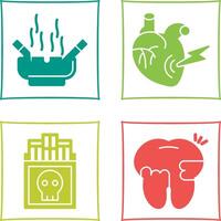 Heart Attack and hashtray Icon vector