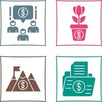 Growth and Money Icon vector