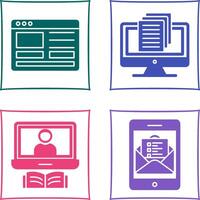 Web Design and Document Icon vector