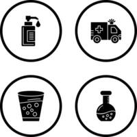 Hand Soap and Ambulance Icon vector