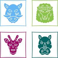 Sheep and Boar Icon vector