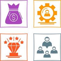 Money Bag and Management Icon vector