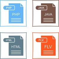 PHP and Java Icon vector
