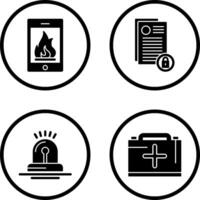 Fire and Privacy Icon vector