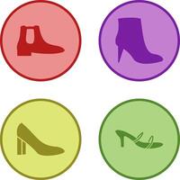 Men Boots and high heels Icon vector