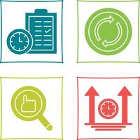 Time Planing and Loop Icon vector