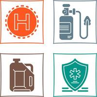 Helipad and Oxygen Icon vector