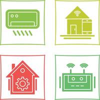 aire acondicionador y hogar automatización icono vector