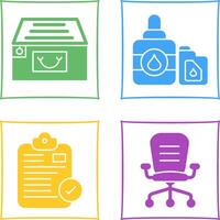 File Cabinet and Ink Cartridge Icon vector