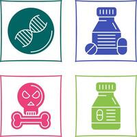 Dna and Tablets Icon vector