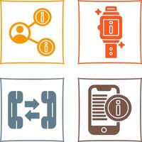 share and smartwatch Icon vector