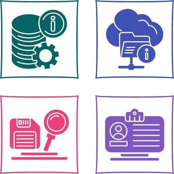 datos y carpeta icono vector