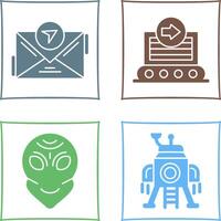 message and container Icon vector