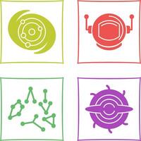 galaxy and astronaut Icon vector
