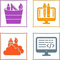 graphic tools and creative design Icon vector