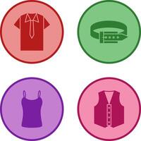 Shirt and Tie and Belt Icon vector