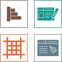 Object Alignment and Web Page Icon vector