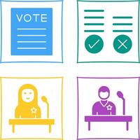 Voting Result and Vote Icon vector
