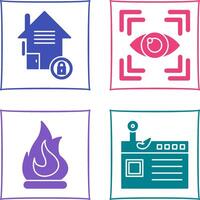 Real Estate and Eye Scan Icon vector