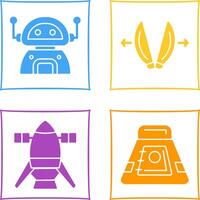 robot and playload Icon vector