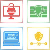 Password and Firewall Icon vector