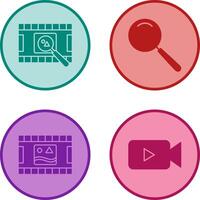 find pictures and magnifier Icon vector