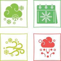 Snowy and Calender Icon vector