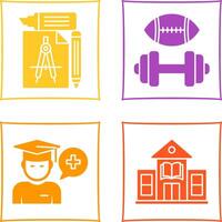 Study Tools and Sport Faculty Icon vector