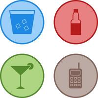 double shot and craft beer Icon vector