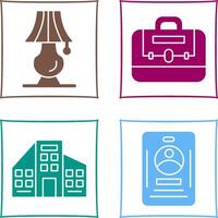 Lamp and briefcase Icon vector