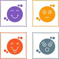 Smile and Neutral Icon vector