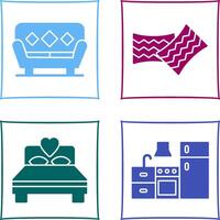 Sofa and Cushions Icon vector