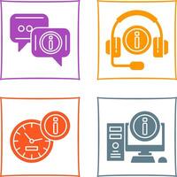 chat box and informatiion Icon vector