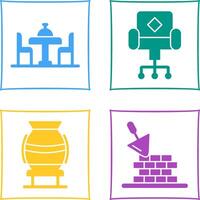 Chair and Dinning Table Icon vector