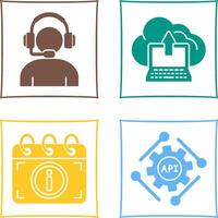 Helpline and backup Icon vector