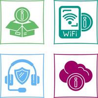 wifi signal and box Icon vector