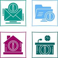 e mail and folder Icon vector