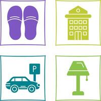 Slippers and Hotel Icon vector