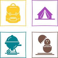 Bag and Camp Icon vector