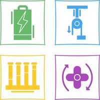 Battery and Pully Icon vector