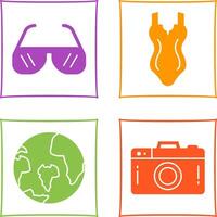 Sun Glasses and Swim Icon vector