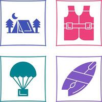 Tent and Life Icon vector