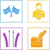 Flag and Candidate Icon vector