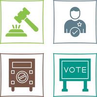 Gavel and Candidate Icon vector