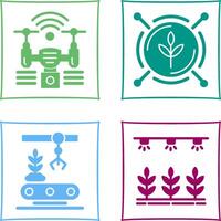 Analytics and Drone Icon vector
