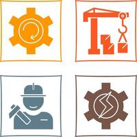 Upgrade and Robotic Arm Icon vector