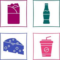 Kebab and Soda Icon vector