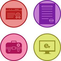 quality assurance and press release Icon vector