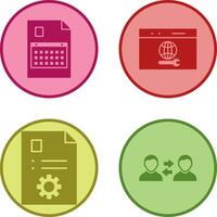 content planning and web support Icon vector